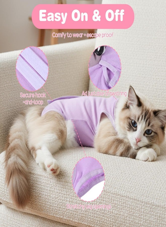 Elegaperma 2 Pcs Cat Surgery Recovery Suit, Surgical Suit for Cats, Cat Post Surgery Suit with Belly Protection, Spay Suits for Female Cats After Surgerys for Abdominal Wounds or Skin Diseases (M) - Image 3
